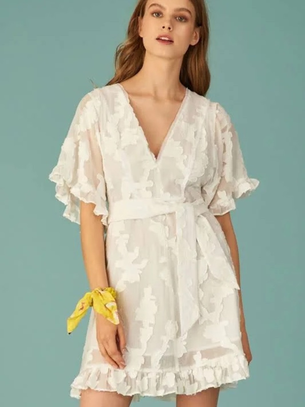 Tanya taylor gabriela floral cotton poplin dress